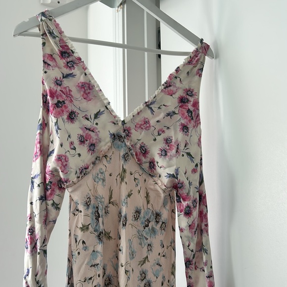 LoveShackFancy Floral Printed Silk Maxi Dress - Picture 3 of 8